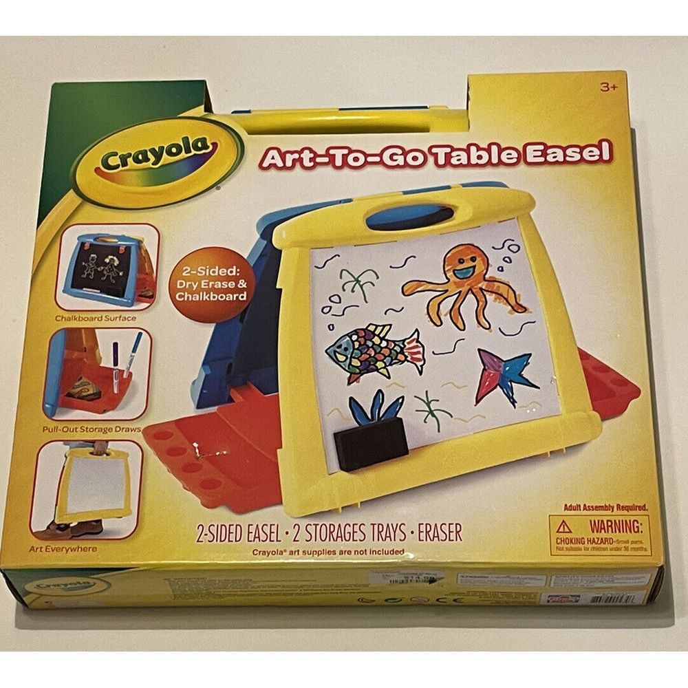 Crayola‎ Art-to-Go Table Easel - Arts & Crafts-2-Sided Dry Erase and Chalkboard